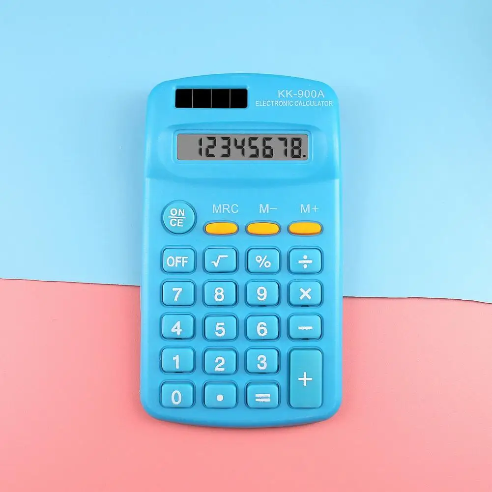 Creative LED Large Screen High Precision Battery Powered Big Button Business 8-Digit Mini Calculator Calculator Learning