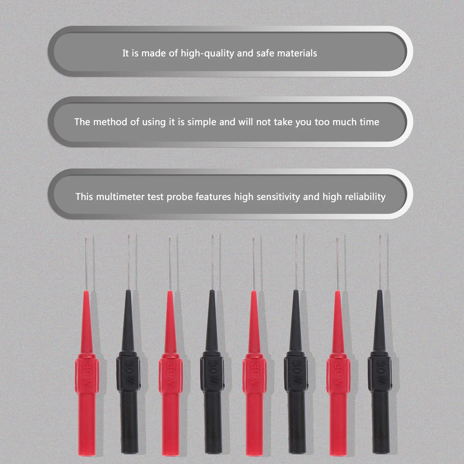 10Pcs Multimeter Test Pin Premium Replacement Probes Electrical Tester Needles High Conductivity for Universal Multimeter