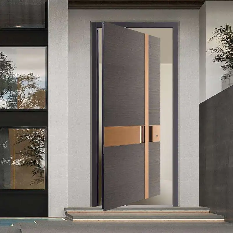 

Luxurious Anodized Durable Anti Theft Entrance Door Fireproof and Rainproof Heavy Duty Front Doors Household Hinged Doors