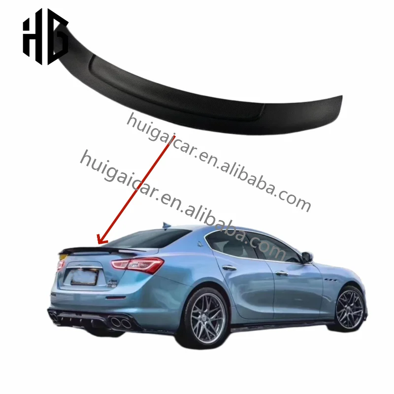 HG Modified Carbon Fiber Front Bumper Car Rear Lip Trunk Spoiler Body Kit For Maserati Ghibli RT Style Auto Wing Parts