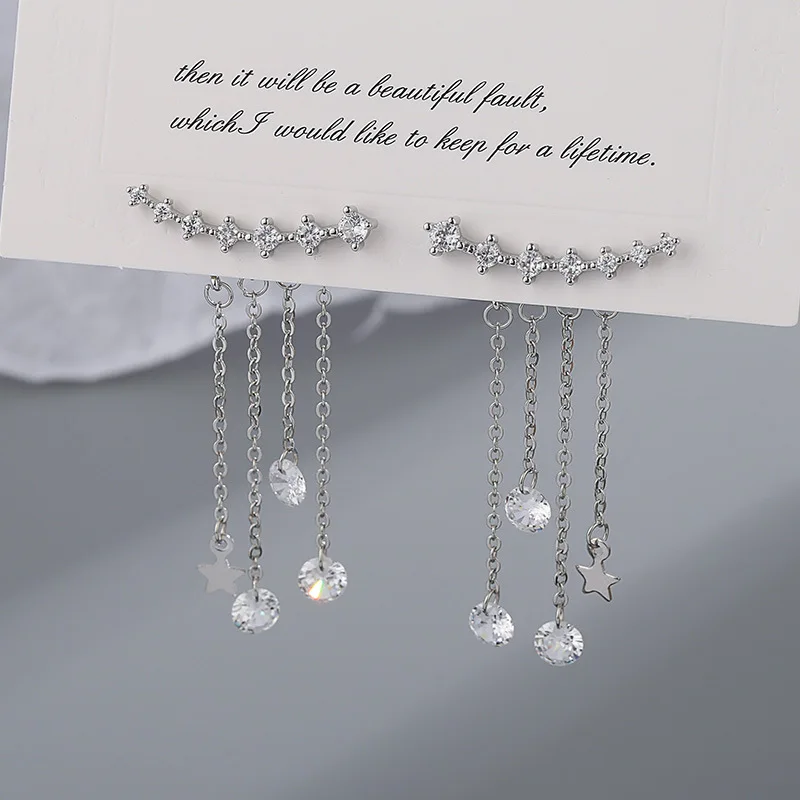 Women's Elegant Long Tassel Earrings, Unique Design