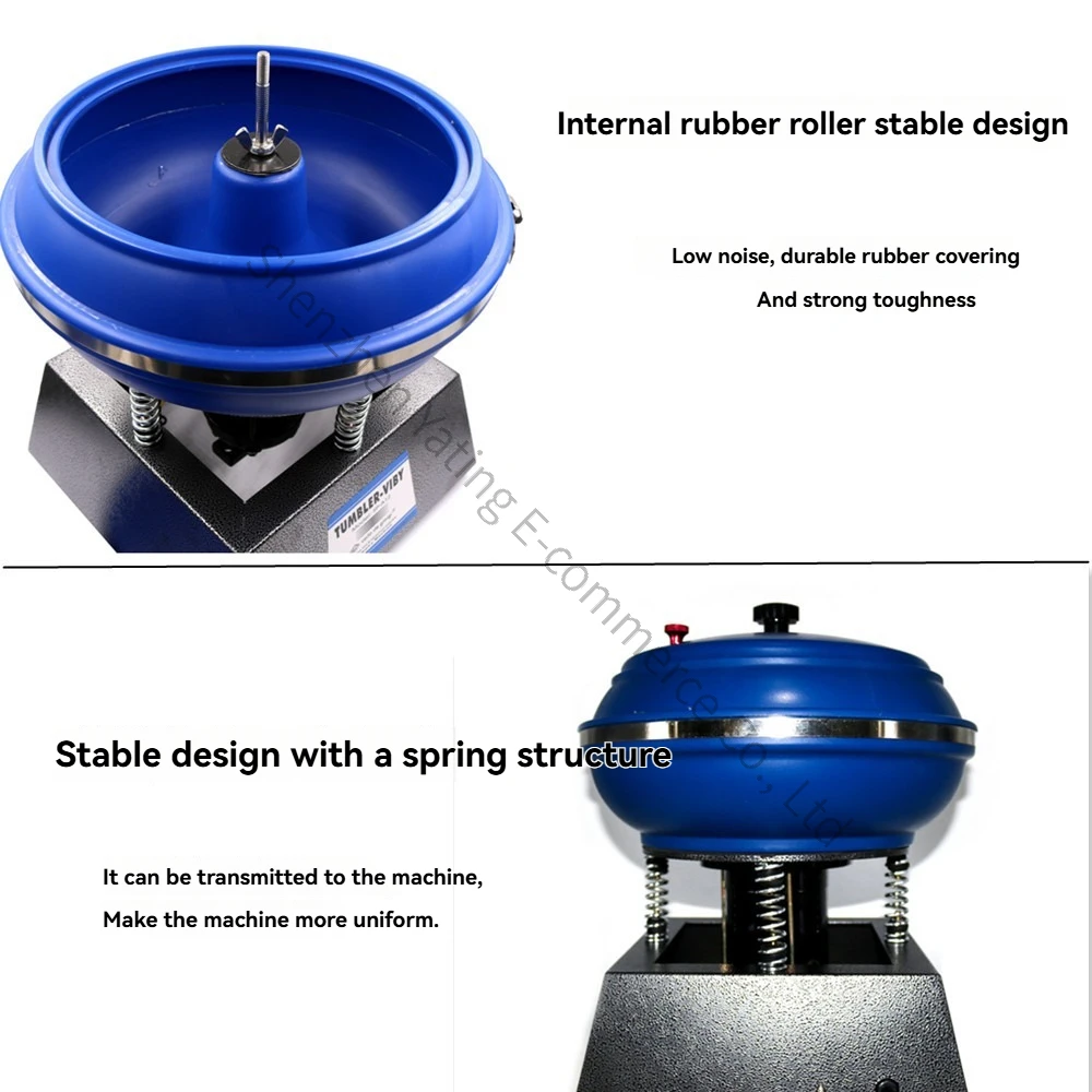 12-inch Vibration Polishing Machine Vibrates Barrel Grinding To Remove Burrs on The Edge of Jade Metal and Clean Surface Stains