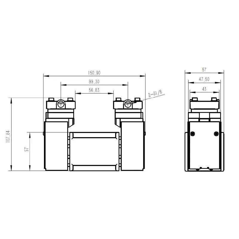 Doppelköpfe, 24 V, elektrische Gleichstrom-Luftpumpen, 8 bar, PWM-Geschwindigkeit, einstellbare Gaspumpe, bürstenloser Kompressor, kleine Schaukelkolben-Vakuumpumpe