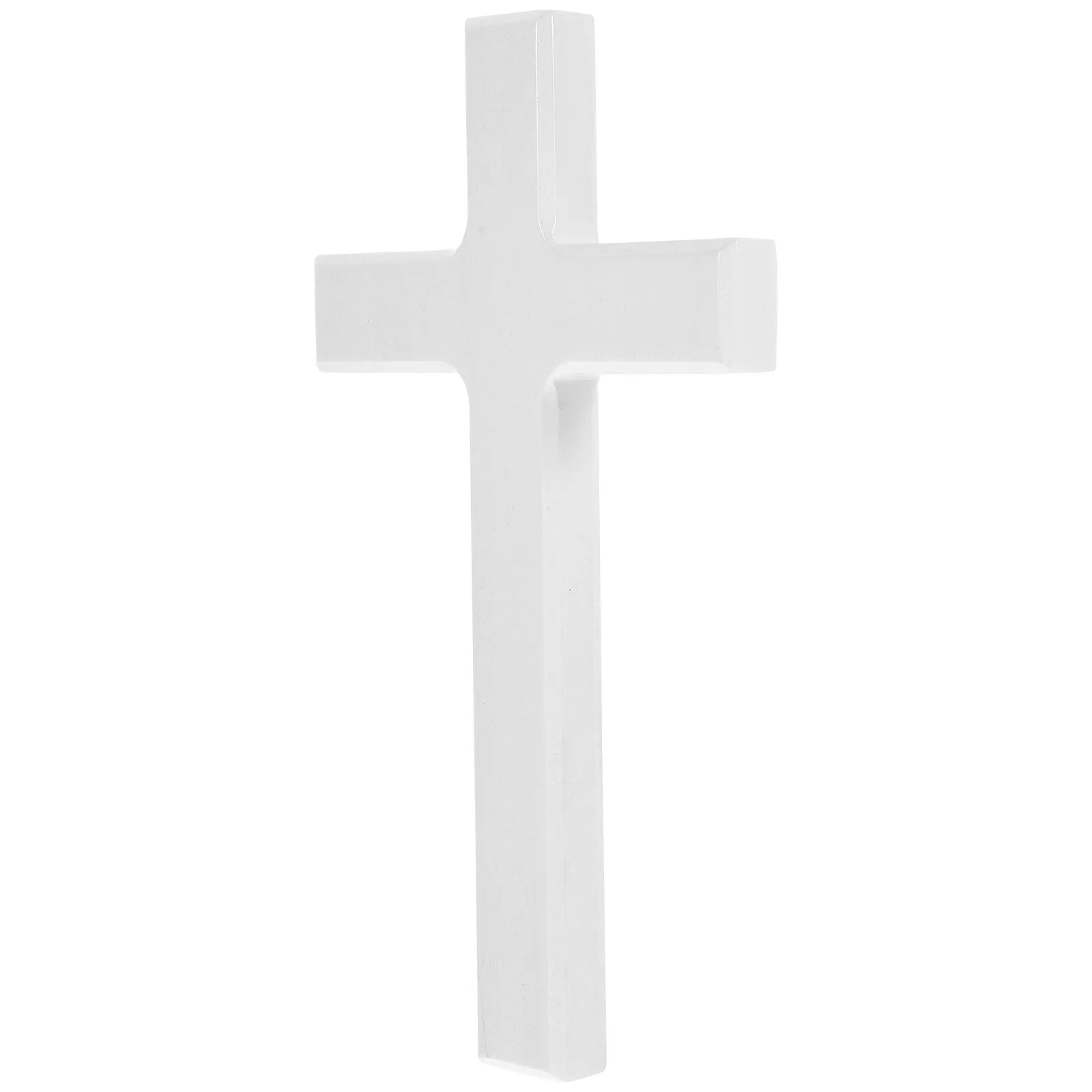 

Solid Wood Cross Decor for Wall Catholic Church Home Vintage Wooden Cross Craft Festival White Hanging Pendant