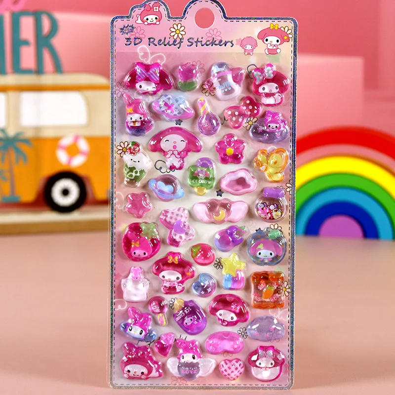 Kawaii аниме мультфильм Cinnamoroll 3D хрустальная наклейка креативный Pom Pom Purin чехол для телефона украшение для багажа студенческие награды наклейки