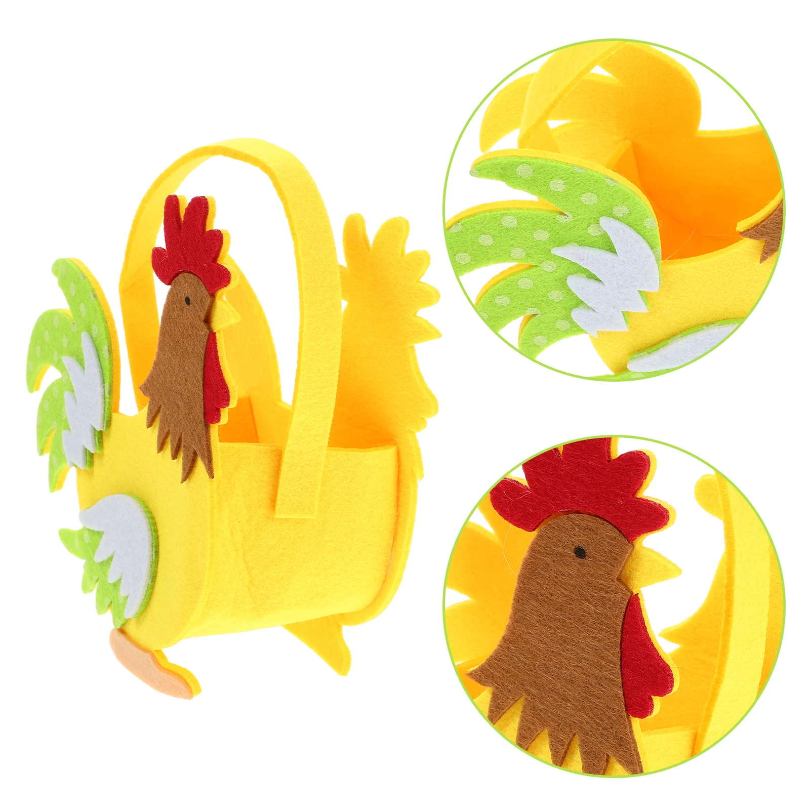 

Creative Non-Woven Hand Storage Basket Rooster Design Kids Organizer Portable Easter Egg Basket Nursery Room Decoration Cartoon