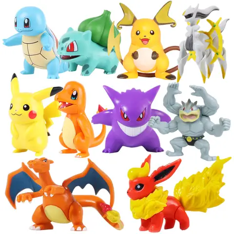 34 Styles Pokemon figures toys 8cm Arceus Pikachu Gengar Charizard action Figure PVC Model Toy Birthday gift for children