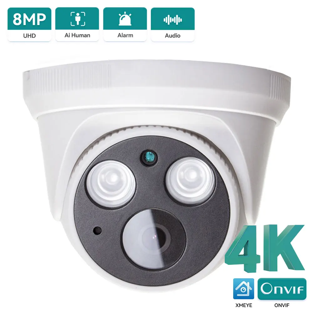 

8MP 4K IP Camera 5MP Dome Indoor Camera Internal Microphone Nigthvision Motion Detection XMeye Surveillance Camera