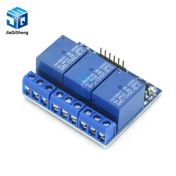 three 3 channel high-voltage relay module with opto-isolated, fully compatible with 3.3V and 12v signal