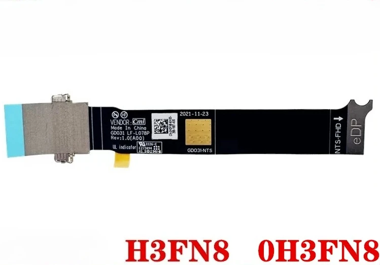 Brand New For Dell XPS 13 XPS Plus 9320 (2022) Screen Cable GDO31 LCD EDP FHD Non-Touch Screen Cable H3FN8 0H3FN8 LF-L078P