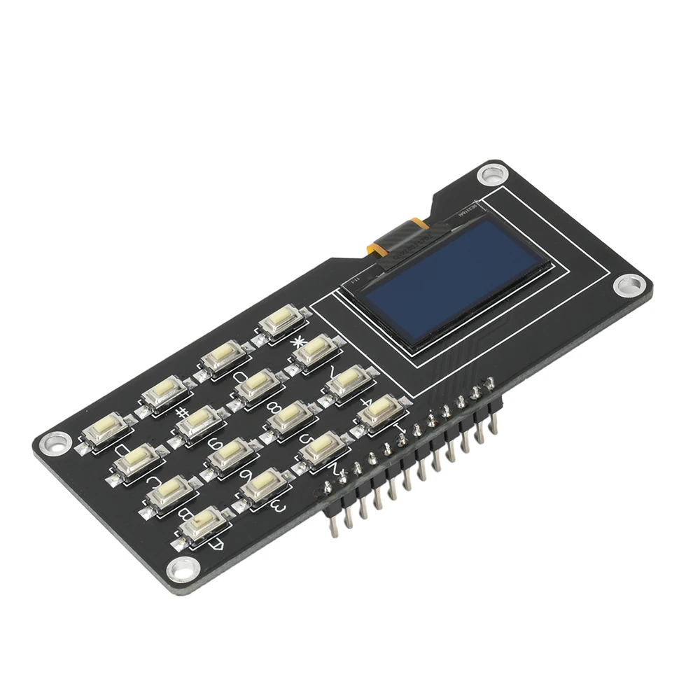 0.96 /1.3 inch OLED display SH1106 SSD1315 SSD1306 with 4x4 keyboard 16P button Display Module screen module for arduino