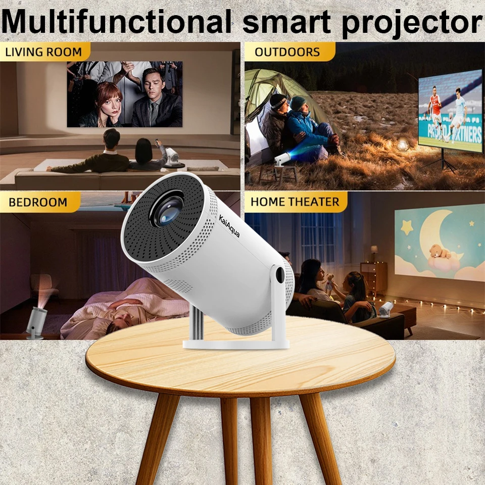 Doble décima promoción FY300 Mini proyector compatible con decodificación de vídeo 1080P WiFi Dual BT 5,0 proyectores de vídeo de cine en casa al aire libre