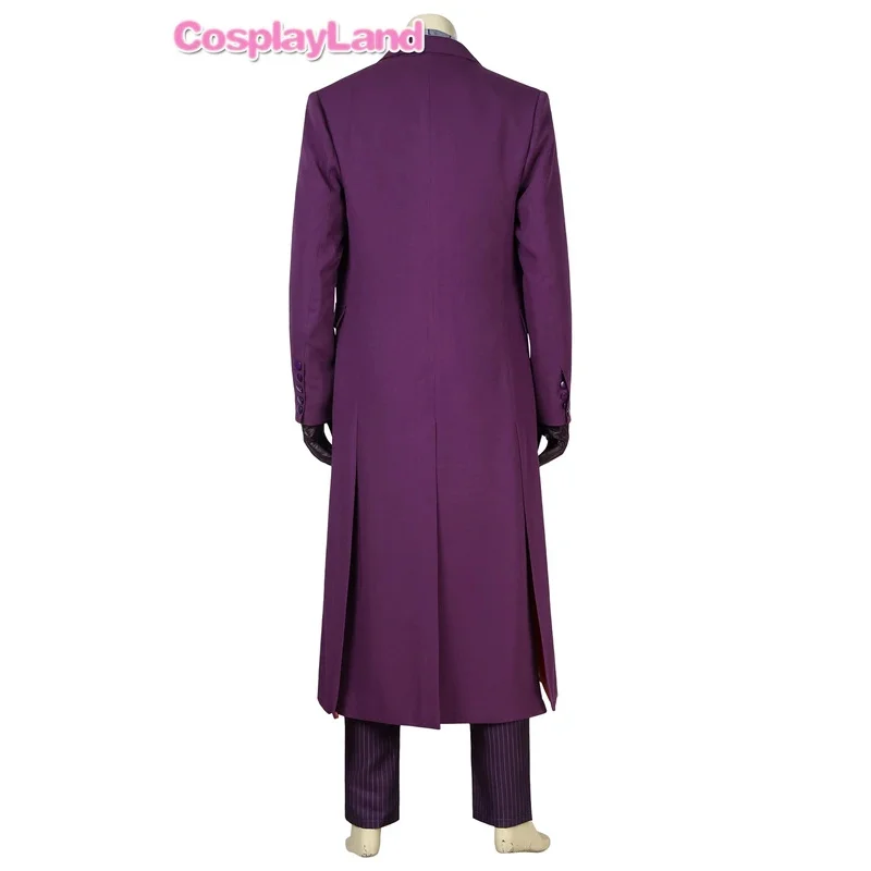 다크 나이트 조커 코스프레 의상 할로윈 성인 남성 의상 화려한 조커 의상 마스크 유머 슈트 코스프레 광대 코트