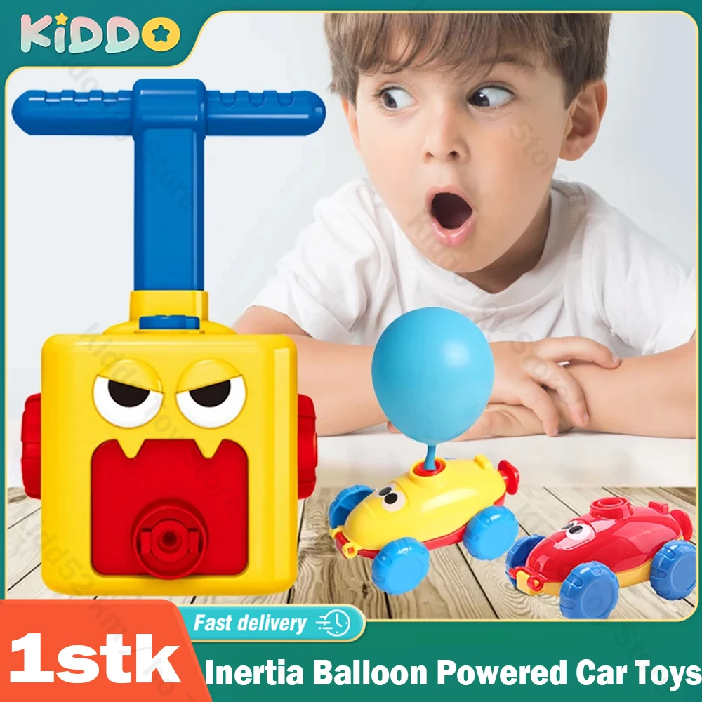 

Inertia Balloon Powered Car Toys Aerodynamics Inertial Power Balloon Launch Tower Toy Puzzle Fun Education for Children Gift