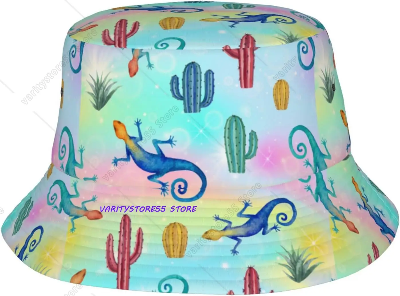 Lizard Bucket Hat Cute Fisherman Hat Chameleon Sun Hats Chameleon Caps Cute Animal Hats for Women Men Outdoor