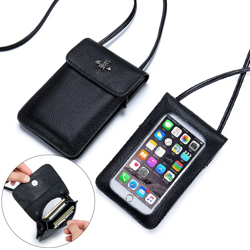 

Women's Leather Clutch Bag Touch Screen Phone Bag Crossbody Bag Shoulder Bag Large Capacity Wallet Fashion Women's Handbag Gift