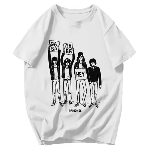 Men T Shirt Ramone Band Idea Y2K Graphic Quality Unisex Clothes T Shirts
