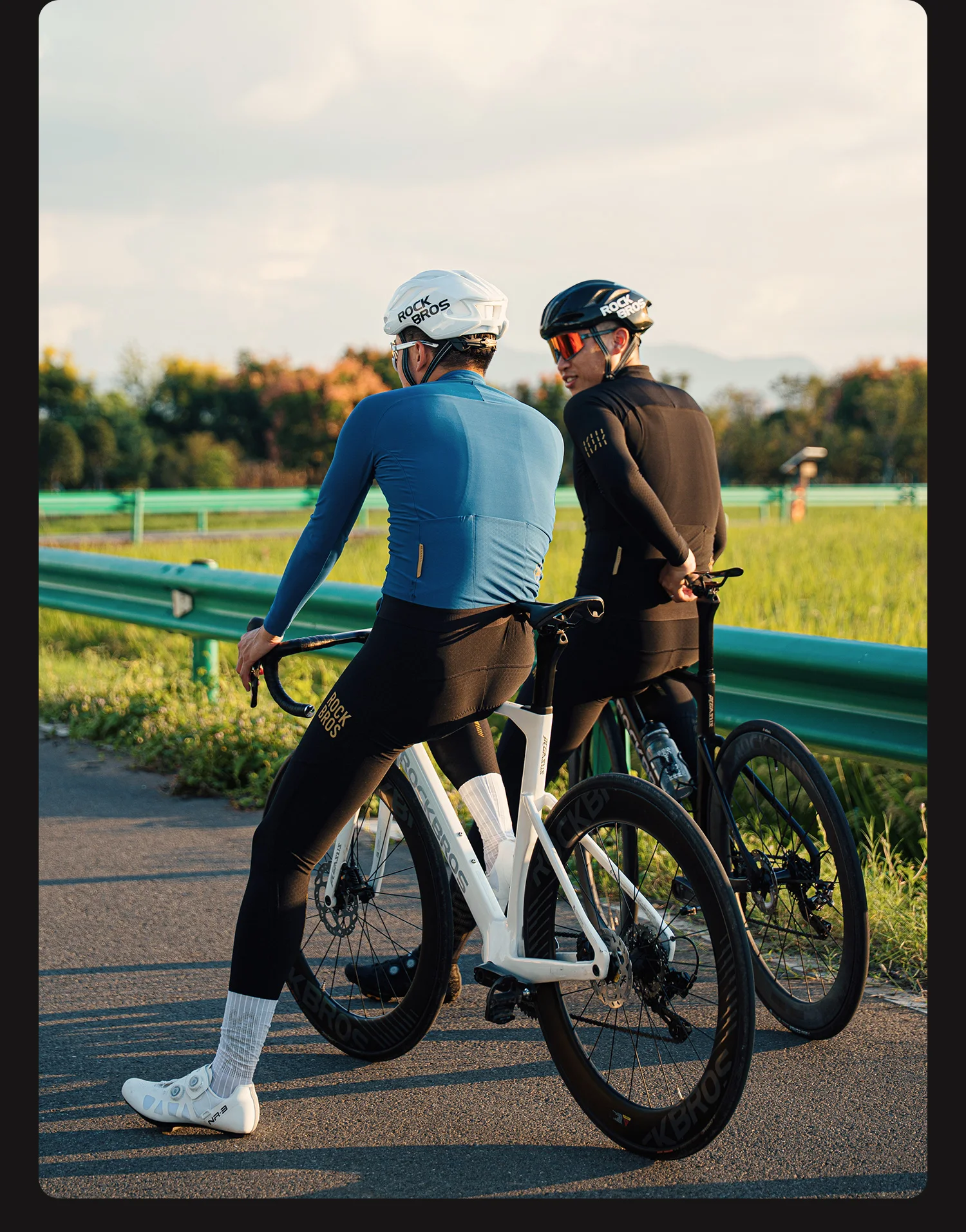 ROCKBROS Winter-Radtrikot für Herren, hochelastisches Diamant-Thermo-Fleece-Fahrradjacke, rutschfest, bequeme Fahrradbekleidung – Detail 14