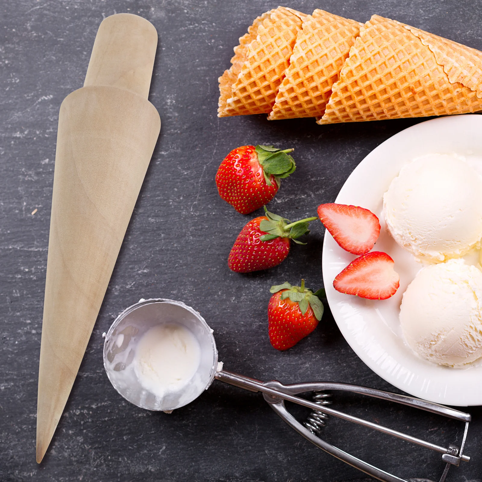 

2Pcs Ice-Cream Cone Molds Premium DIY Baking Tools Kitchen Cream Horn Roller Cake Decoration Ice-Cream Cone Making Tool