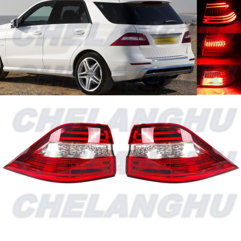 

Pair L+R Outer Side LED Tail Rear Lamp Light A1669063501 A1669063601 For Mercedes Benz W166 ML350 ML550 2012 2013 2014 2015