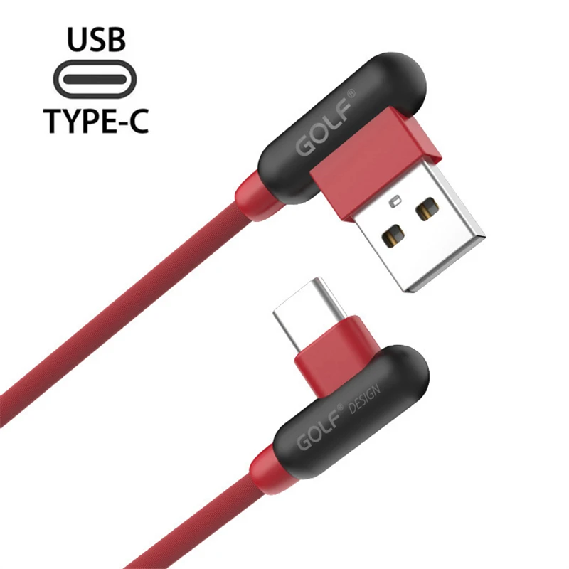 Dual 90 Degree Elbow Type C Fast Charging Cable For Samsung Xiaomi Redmi POCO Huawei Honor OPPO OnePlus Quick Charge USB Cables