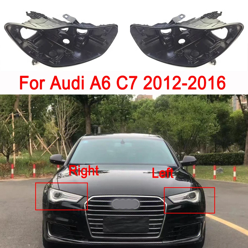 For Audi A6 C7 2012-2016 Headlight Rear Shell Plastic Cover Auto Protective Cover Headlight Bottom Car Accessories