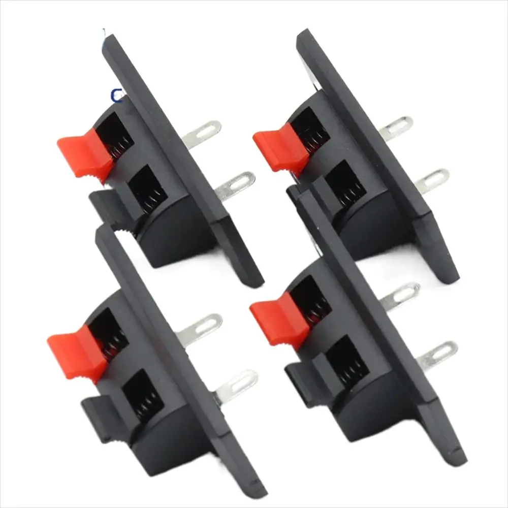 

Terminal Strip Block 2 Way Push in Jack 2 Positions Connector Spring Load Connector Audio Speaker Terminals Speaker Terminals