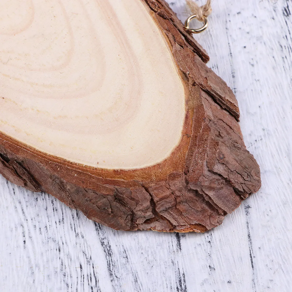 

Natural Oval Wood Disc Tree Log Slice Plaques 2600x700x100mm Polished Both Sides Hanging Jute Rope Rustic DIY Decoration