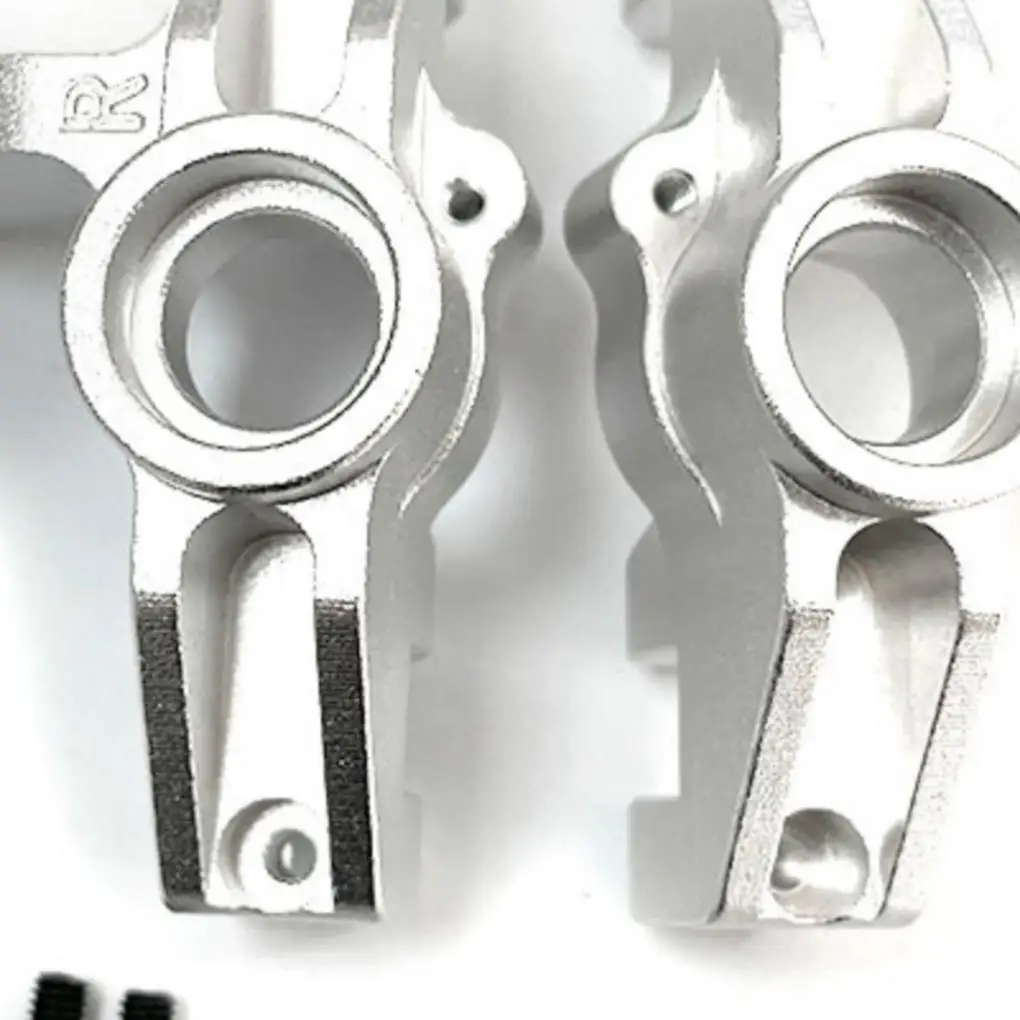 อะลูมิเนียมอัลลอยด์ 1/10 ชุดตัวยึดเพลาพวงมาลัย 2 ชิ้น บล็อกพวงมาลัยทนทาน สำหรับรถ LOSI Baja Rey 4WD RC สีแดง