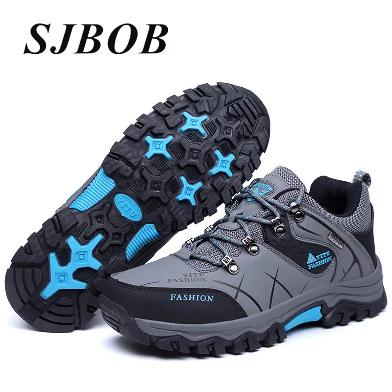 

New Hiking Shoes Men High Quality Leather Trekking Shoes Man Sneakers Anti-Slip Outdoor Climbing Shoes For Man zapatillas hombre