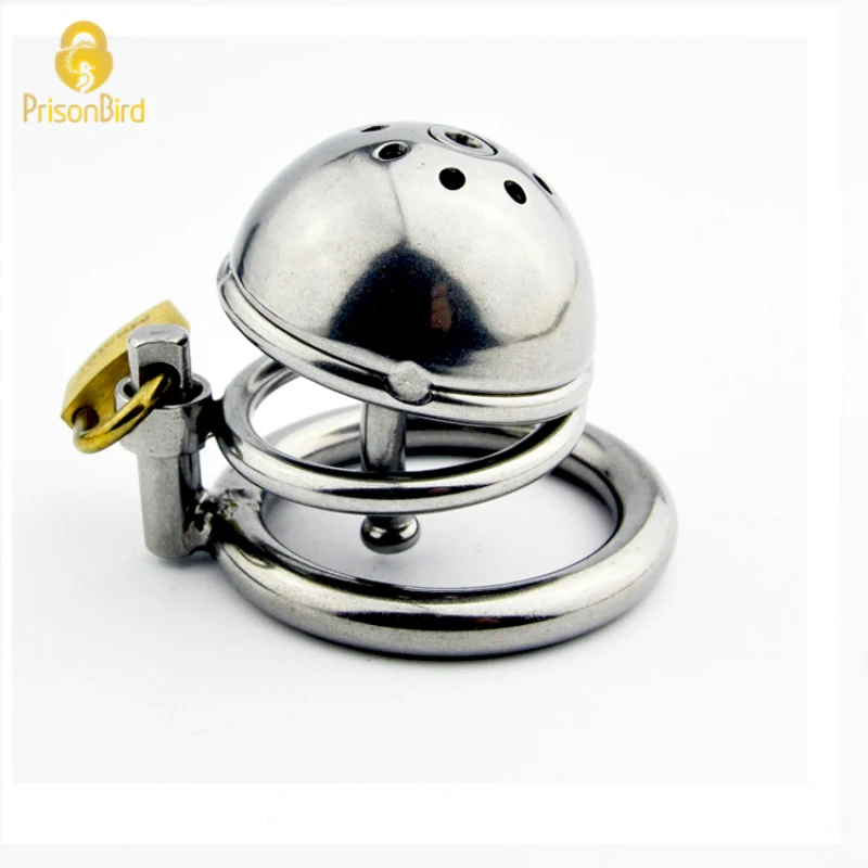 Dispositivo de Castidad masculina de acero inoxidable CHASTE BIRD con enchufe de catéter de uretra, cinturón de jaula para pene, anillo para pene,