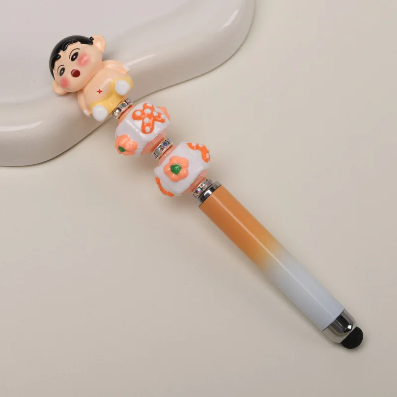 1PCS Crayon Shin-chan Mengling Beaded  Portable Pen for Mobile Phones, Tablets, Touch Screens, Neutral Color, Doll Design, Handm