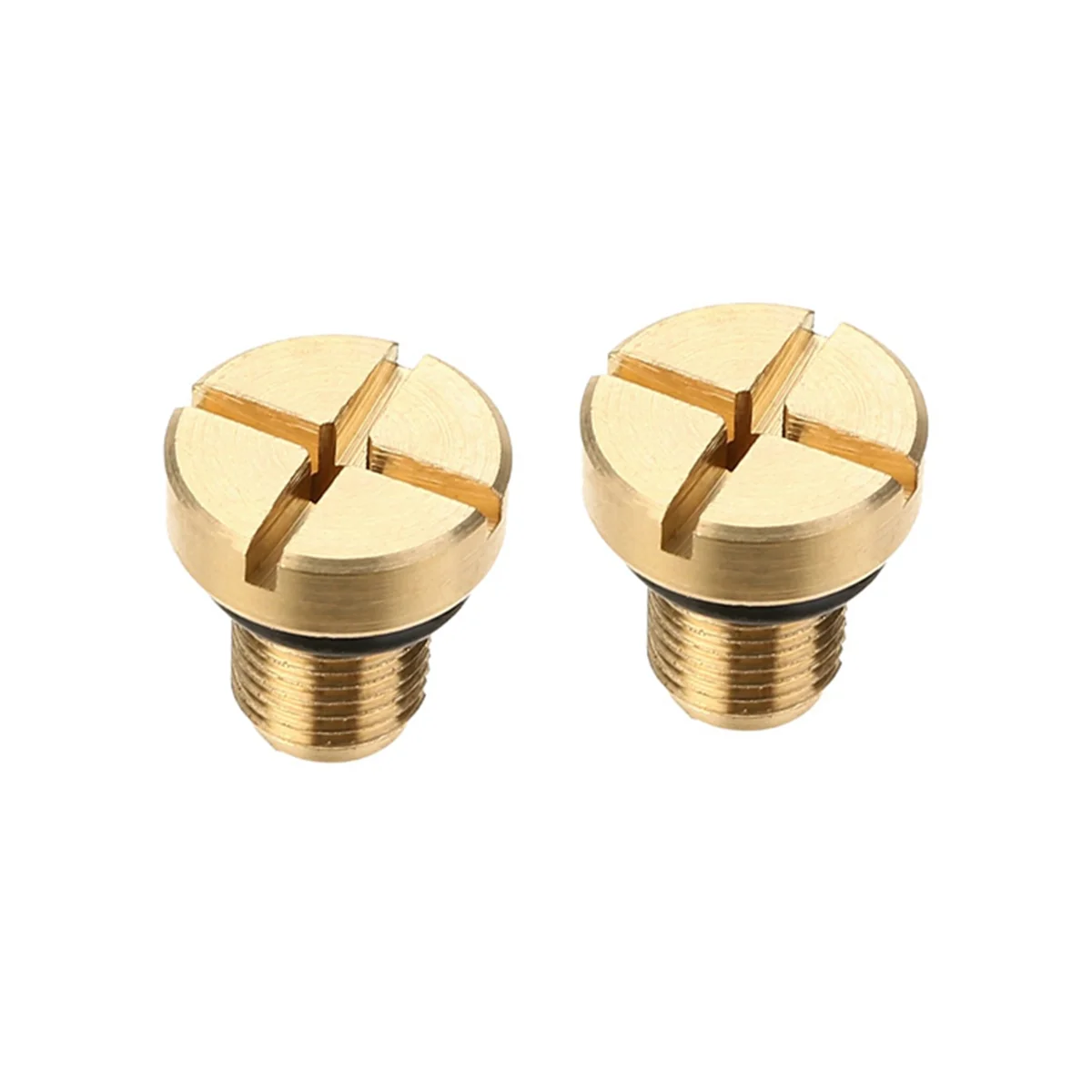 2 Pcs 17111712788 Radiator Overflow Coolant Expansion Tank Bleeder Screw Gold for BMW E36 E39 E46 Etc