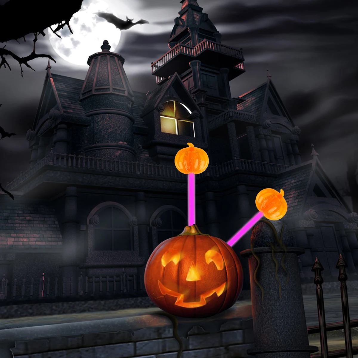 

10 Pcs Light Stick Decor Sticks Small Glow Party for Halloween Pumpkin Glowsticks Supplies Mini