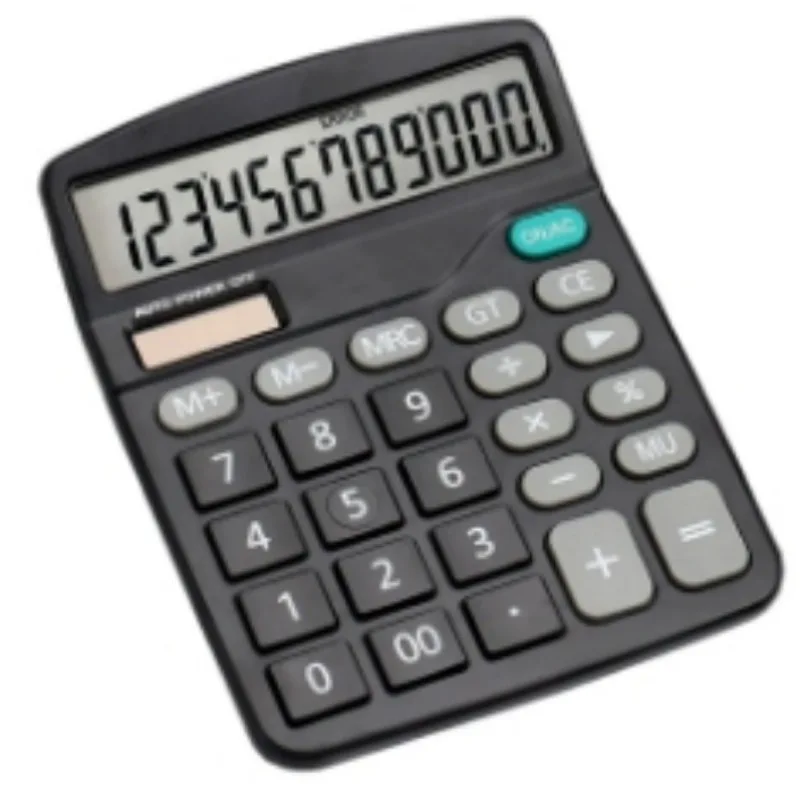 Calculatrice solaire et batterie à 12 chiffres, double puissance, grand écran LCD pour la maison, le bureau, l'école, les outils de comptabilité financière