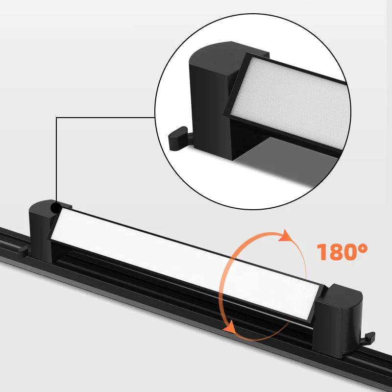 Led Track Light New Ceiling Flood Light Dimmable 3 Colors Track Lamp For Living Room Bedroom Rotated 180° Long Track Lighting