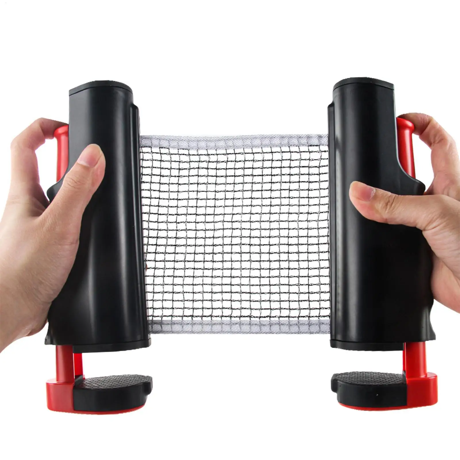Retractable Table Tennis Net Set Adjustable Portable Practice Net Sports Training Equipment for Indoor Outdoor Home Use