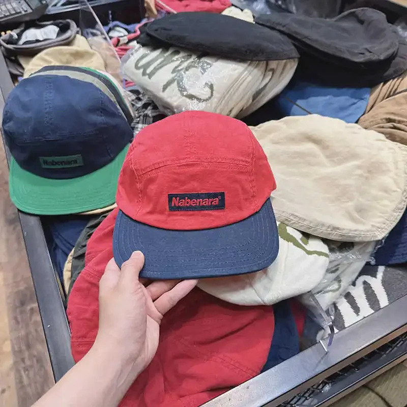 Retro Minority Contrast Color Five Pieces Flat Eaves Cap Men and Women Wide Brim Soft Top Baseball Cap Tide