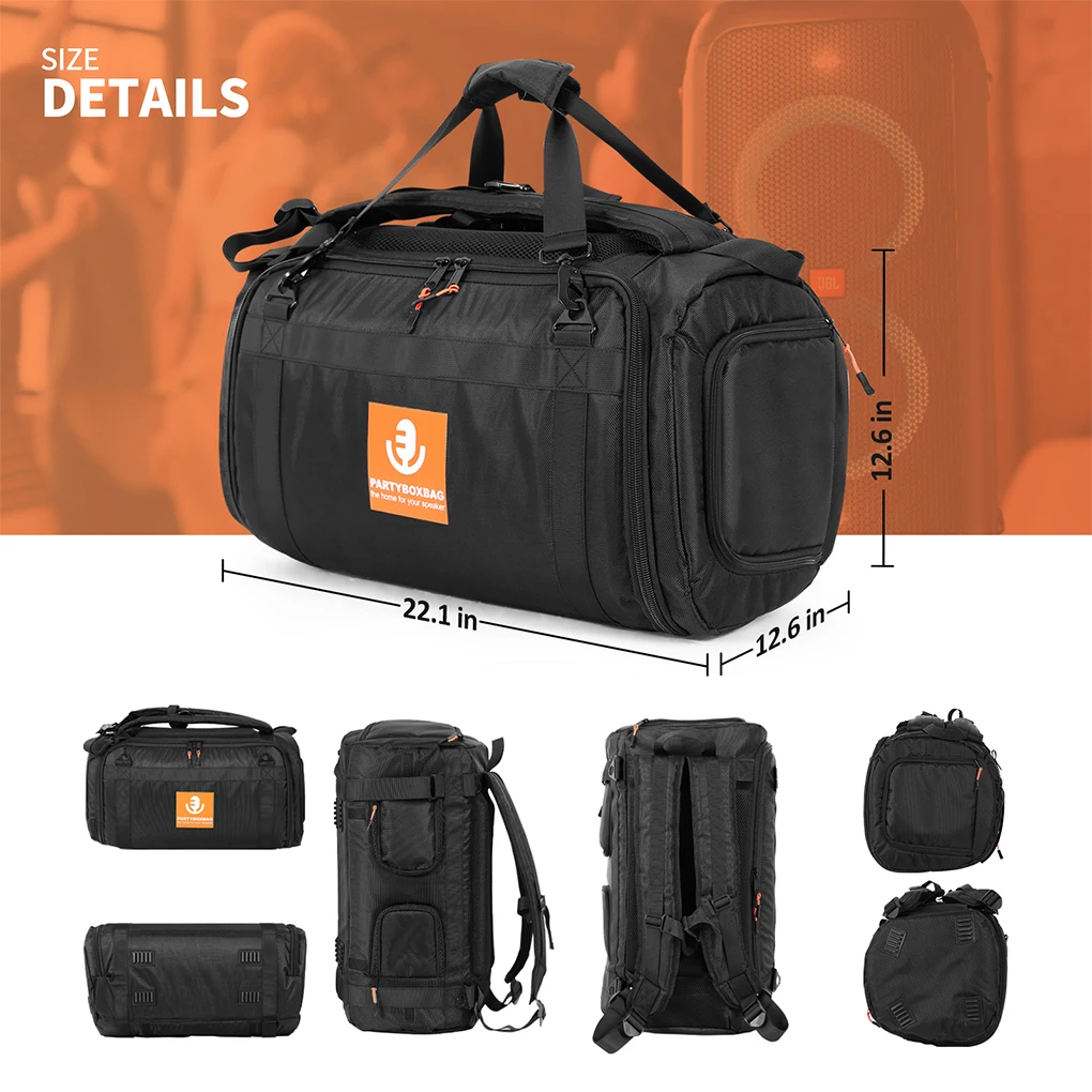 Speaker Bag Travel Case Replacement for JBL Partybox Club 120 ortable Speaker Carry Tote Bag Backpack for for JBL Partybox 110