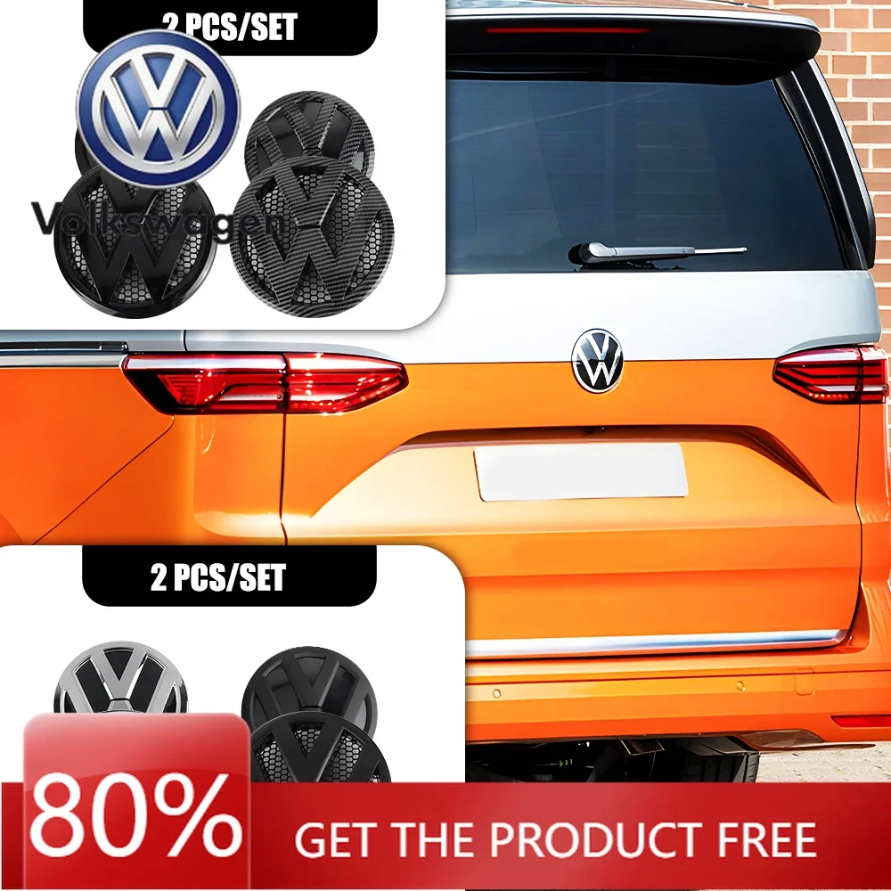 

Для VOLKSWAGEN: 2 шт. накладок на переднюю решетку радиатора и эмблемы на крышку багажника, аксессуары для Volkswagen VW Transporter T5