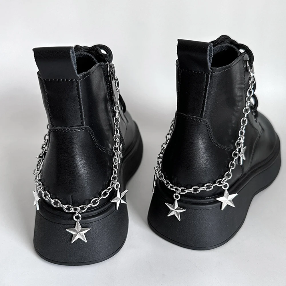 Fashion Shoes Chain Decoration Luxury Rhinestone Chain Canvas Board Shoes Accessories Pearl Heart Star Charm Shoe Buckle Jewelry