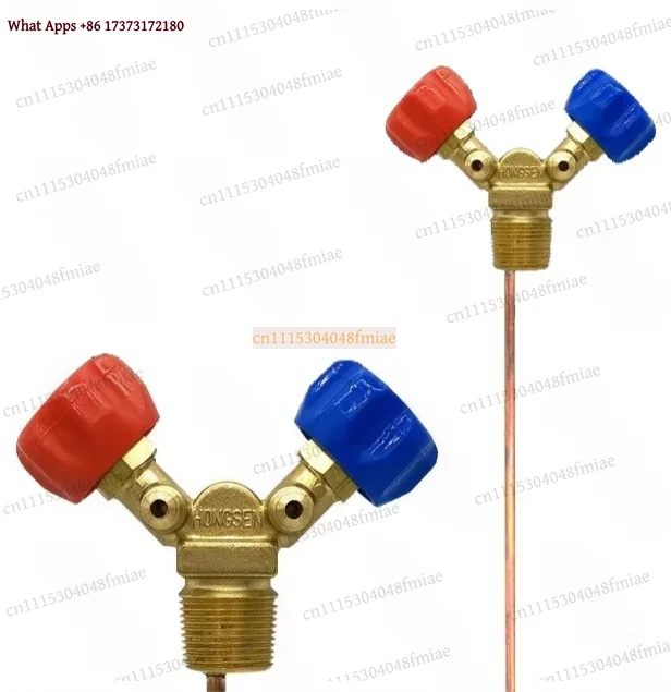 Refrigerant Recovery Cylinder Valve High Low Pressure Explosion-Proof Brass Shut Off Valve HVAC AC Charging Filling Accessories
