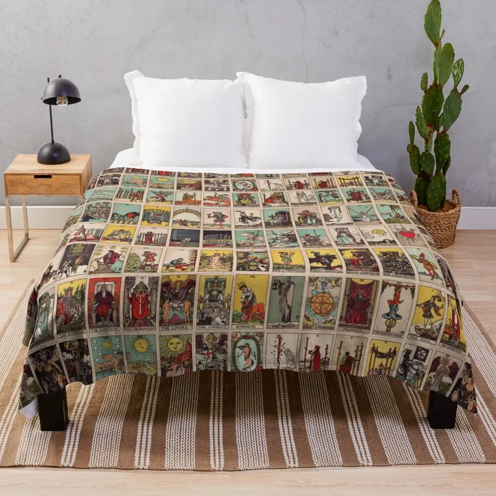 The Full Tarot deck. Major and Minor Arcana Throw Blanket Soft Beds Softest Blankets