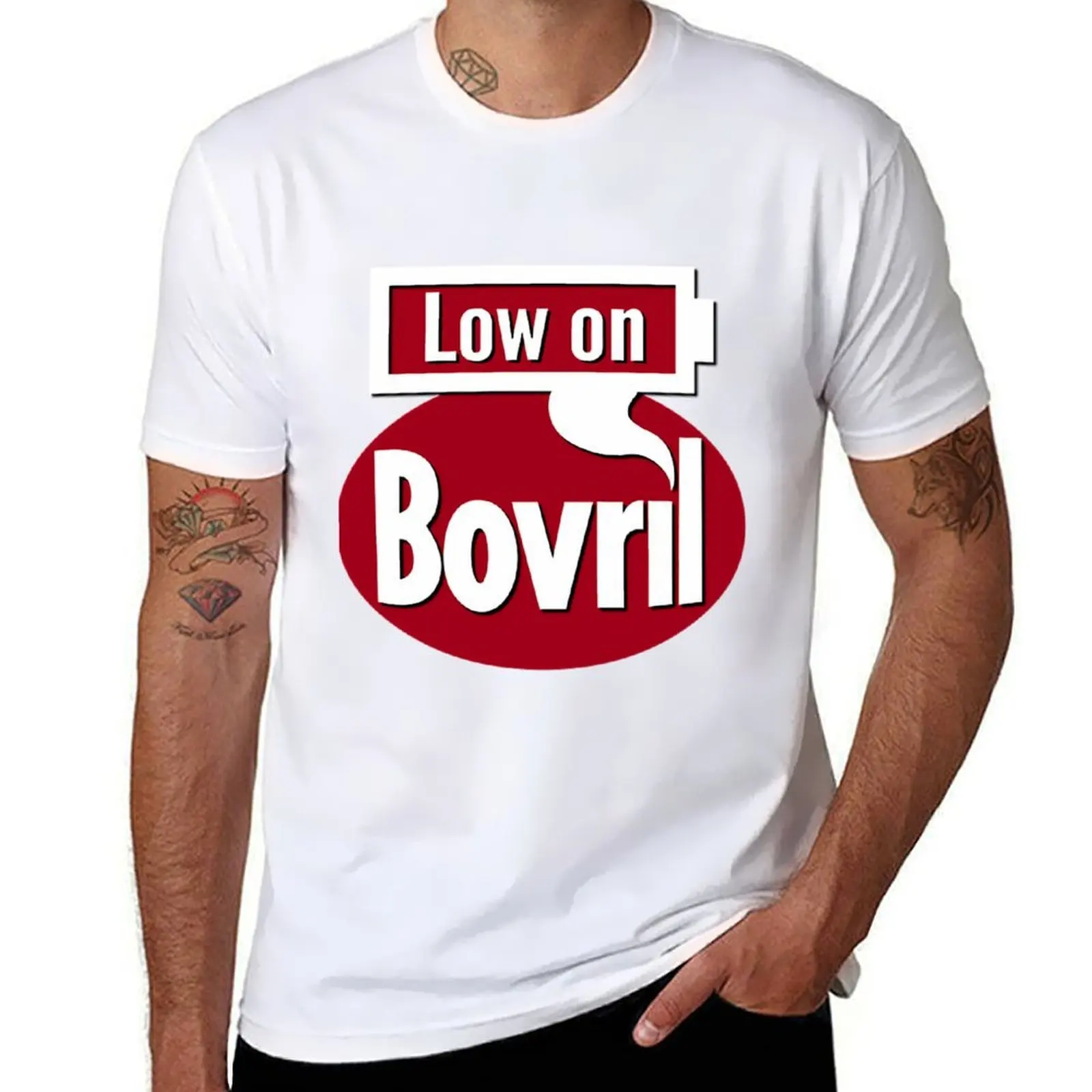 

Low on Bovril \t T-Shirt anime t shirts for man man graphic t shirt T-Shirt