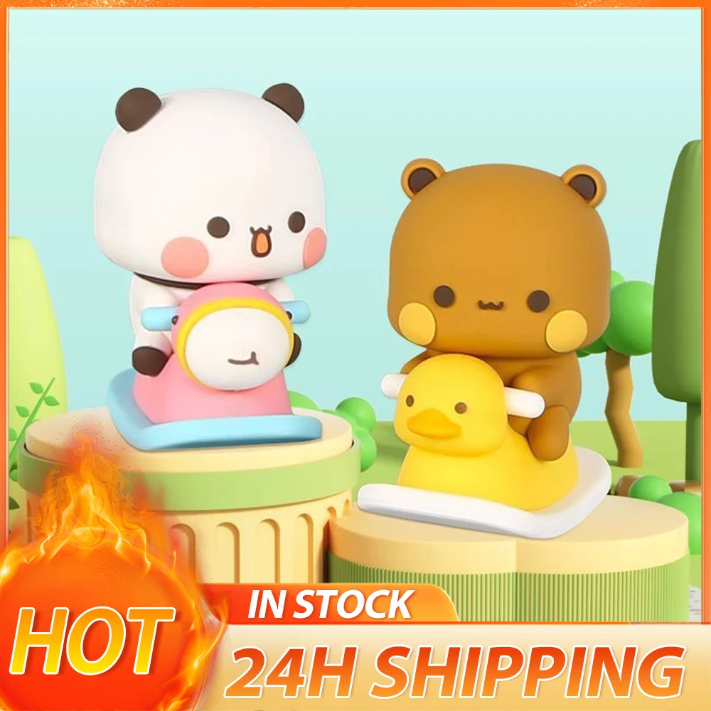 Bonito Brinquedo Urso de Ação Kawaii, Arte Brinquedo Urso, Bubu Dudu Panda Figura, Decoração Adorável Doce Colecionável, 6,5 cm