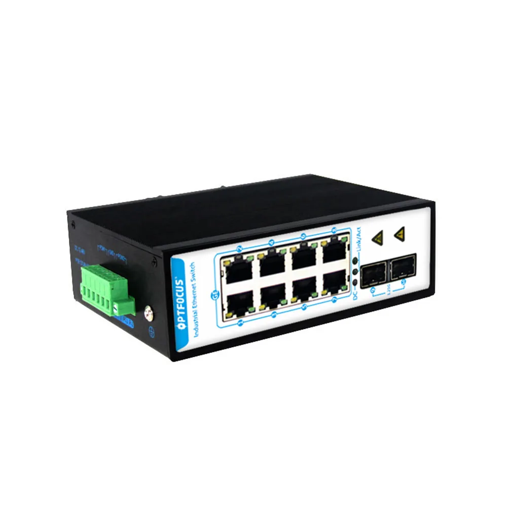 low factory price 8 port 1000m console 2 sc fiber ports 20km industrial network switch