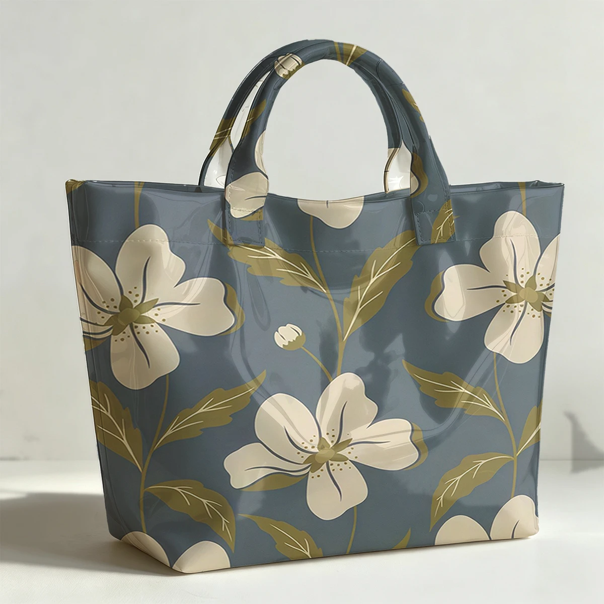 Leid Back PVC Tote Bag Waterproof Transparent Jelly Bag Beach Bag Tote Pouch Bow Handbags Storage Bag