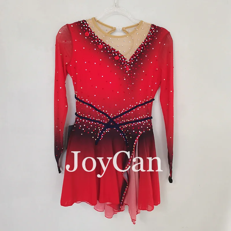 PomerCan-Robe de Patinage Artistique pour Bol, Rouge, IQUE dex, Extensible, Vêtements de brevde Compétition Personnalisés