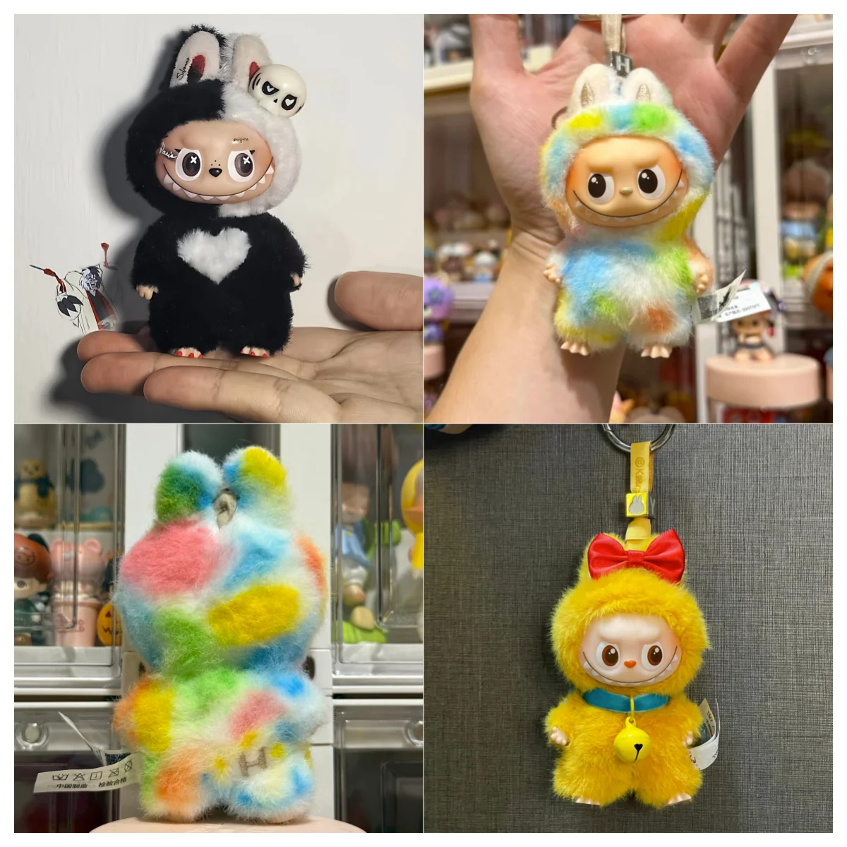 

For Labubu 4.0 Vinyl Doll Clothes Customizable 10cm Devil Fur Colored Outfits Halloween Costume Clothes for Doll Toys