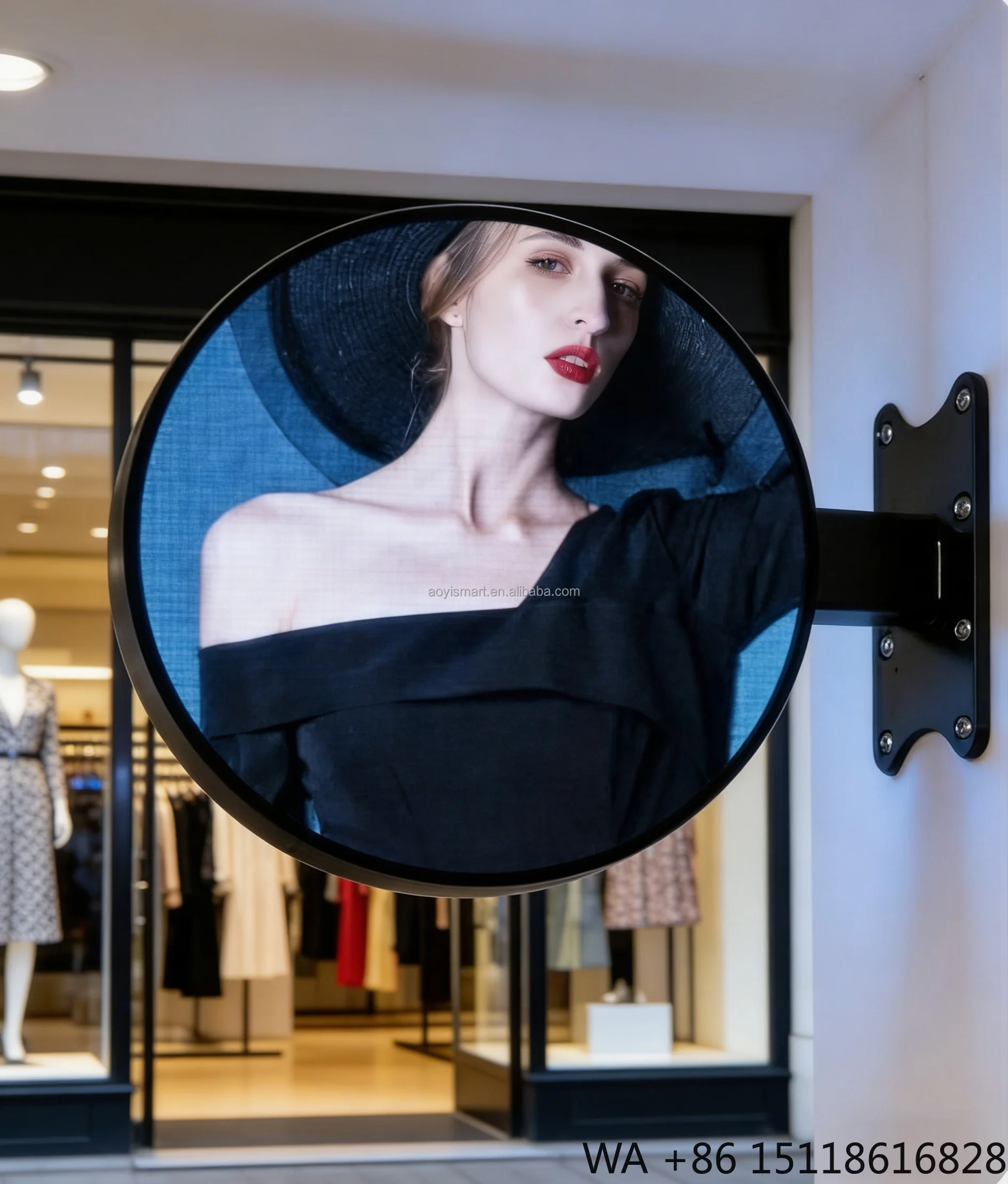 Custom Flat Circular LED Display Screen P1.25 Fine Pixel Pitch Lightweight Structure Vivid Color Performance for Retail Stores
